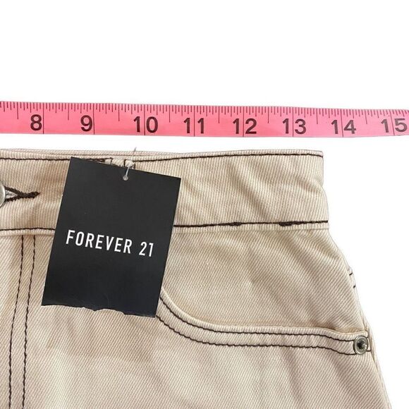 Forever 21 NEW small mini skirt cream colored - Picture 8 of 8